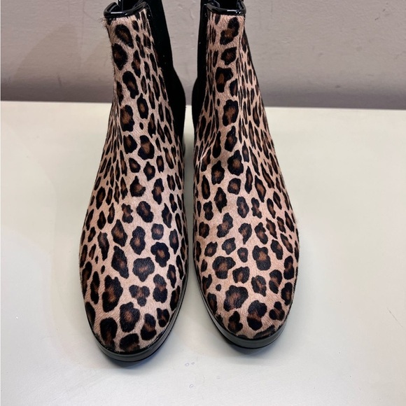 MADE IN ITALY Brown and Black Ankle Booties with Leopard Print - Picture 6 of 8